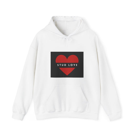 Unisex Stud Love Heart Hooded Sweatshirt