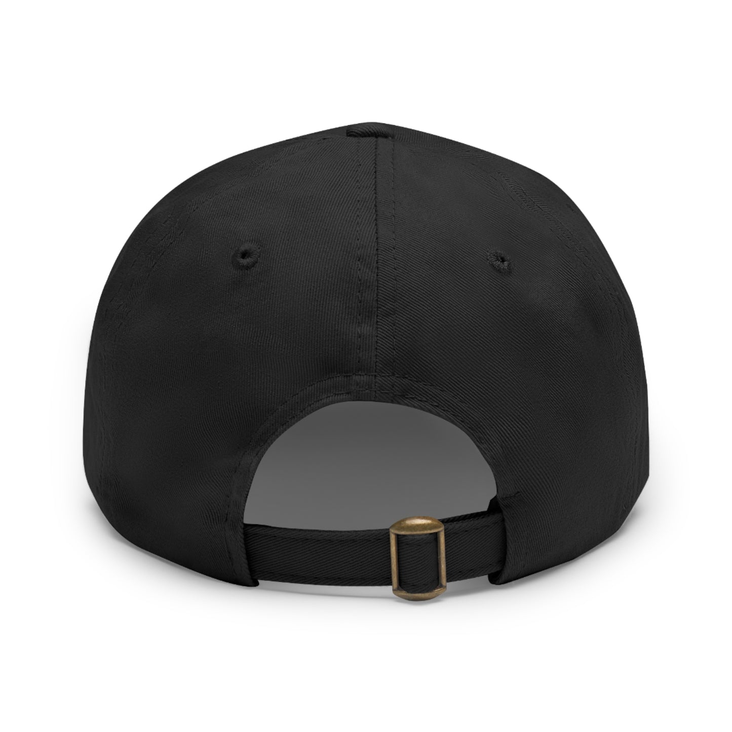 Stud Love Floral Blk Hat with Leather Patch (Round)