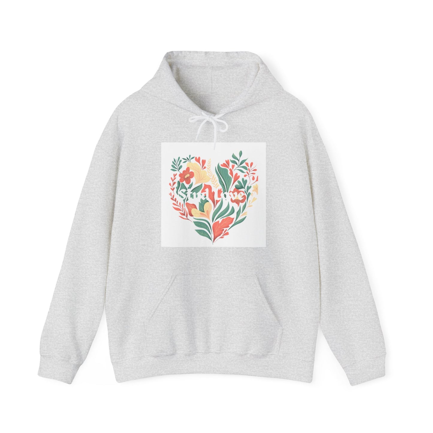 Unisex Floral Stud Love Hooded Sweatshirt