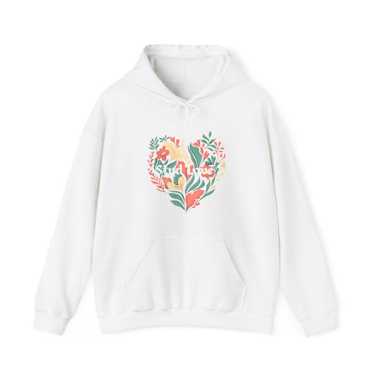Unisex Floral Stud Love Hooded Sweatshirt