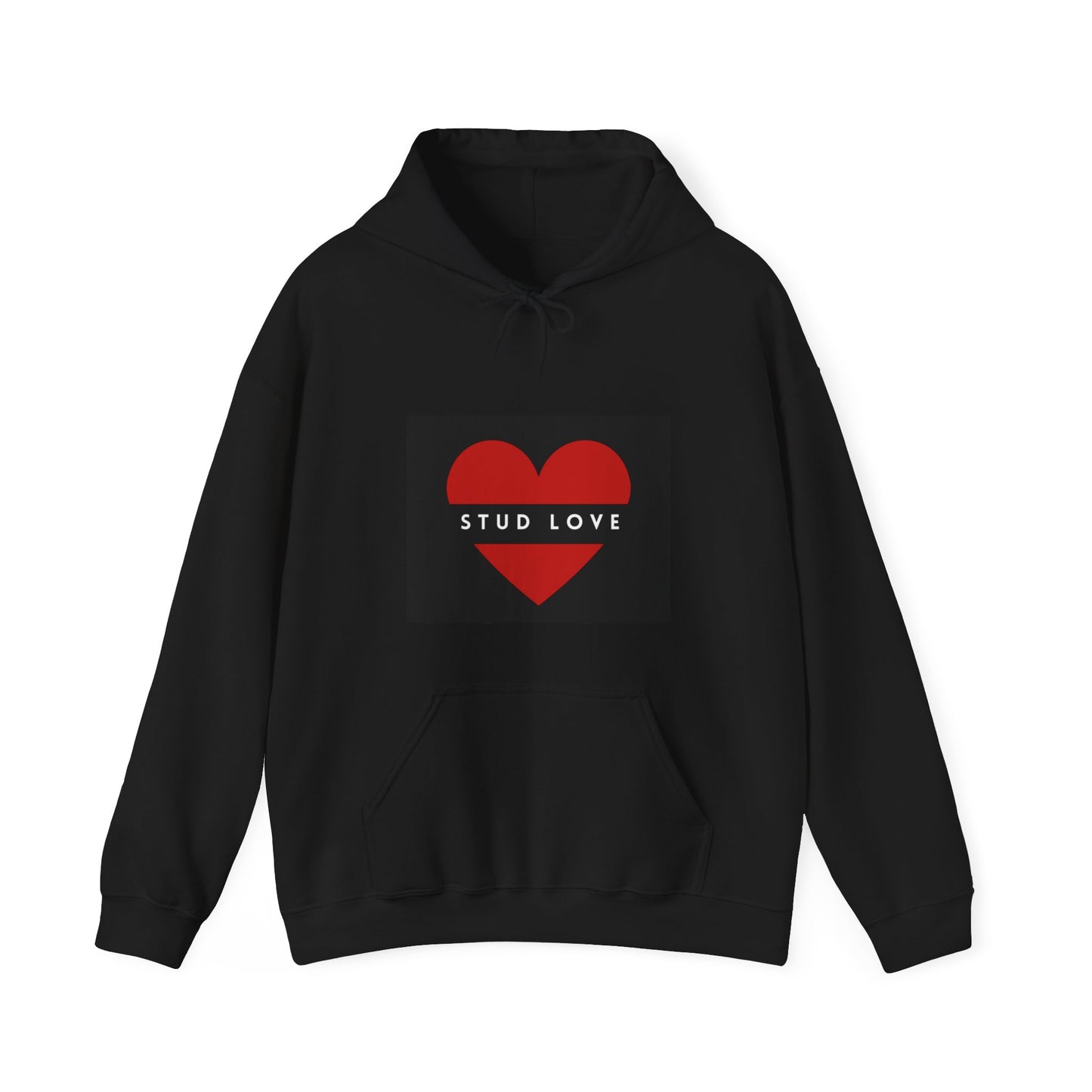 Unisex Stud Love Heart Hooded Sweatshirt