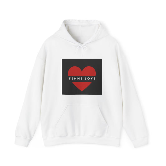 Unisex Femme Heart Hooded Sweatshirt