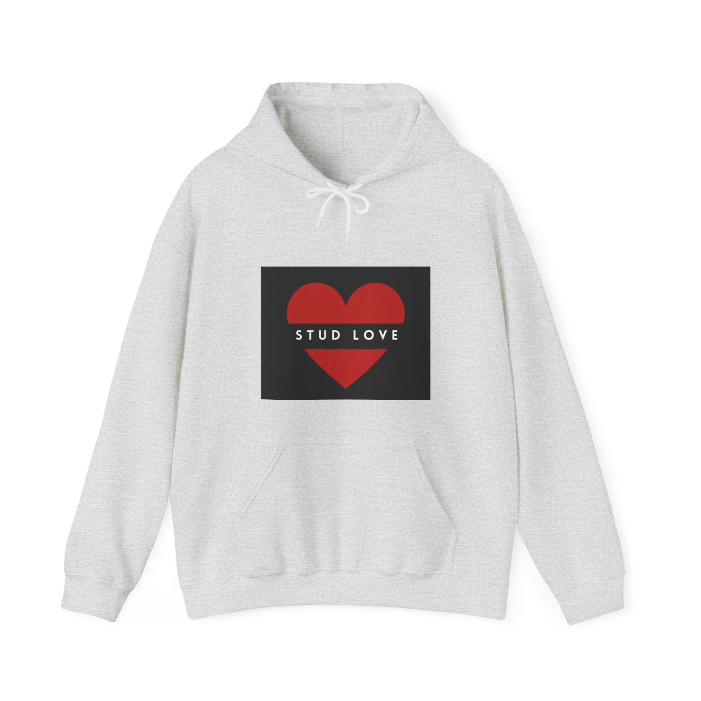 Unisex Stud Love Heart Hooded Sweatshirt