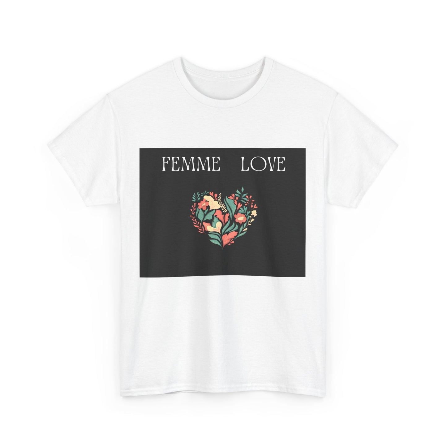Femme Love Floral Blk Tee